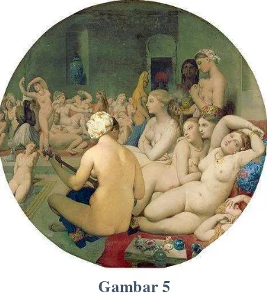 Gambar 5 Lukisan Orientalisme karya Jean-Auguste-Dominique Ingres. 