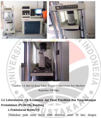 Gambar 3.4 Alat Uji Kuat Tekan dengan Compression Test Machine   