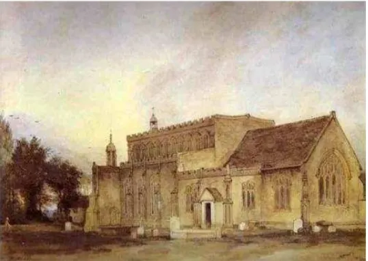 Gambar 1 :John Constable, �East Bergholt Church�