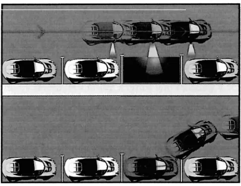 Figure 2.3 : How the parking system works. Sensors measure space size, and then the 