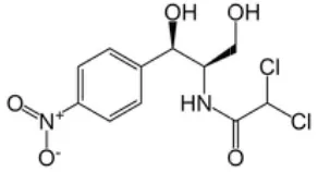 Gambarr 2. Struktur Kimia Klorramfenikol (AAlcamo, 19884) 