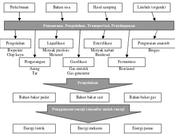 Gambar 4. Matriks rantai penggunaan biomassa.Sumber: Siemers (2006)