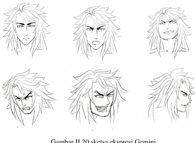 Gambar II.19 ekspresi Gemini Saga Sumber: film Legend of Sanctuary 
