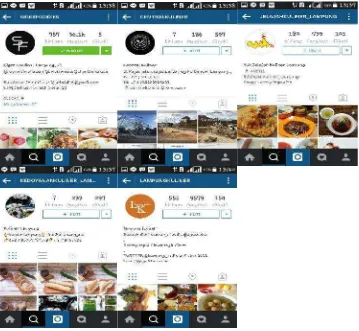 Gambar 1. Contoh Profil Akun Instagram Kuliner di Bandar Lampung