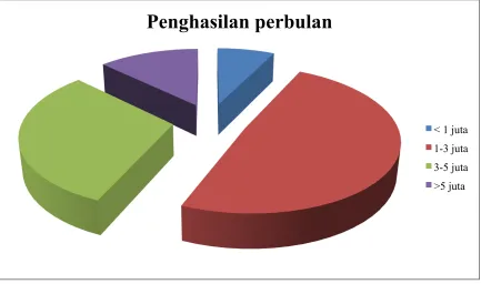 Gambar 3.5.1.3 Bagan penghasilan Responden 