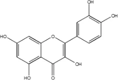 Gambar 3. Struktur senyawa kuersetin dari ekstrak kenikir 