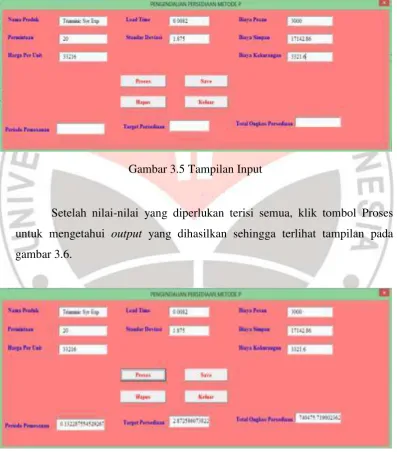 Gambar 3.5 Tampilan Input 