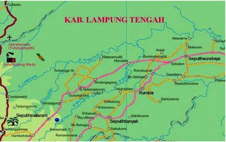Gambar 2. Peta Kabupaten Lampung Tengah
