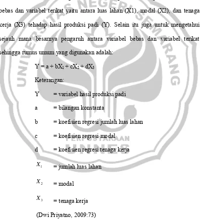 Tabel 3.7 Kriteria Hasil Produksi Padi di Kecamatan Keling 