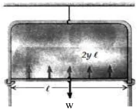 Gambar 2.8 menunjukkan salah satu contoh dari tegangan permukaan. 