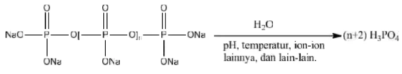 Gambar 4. Reaksi hidrolisis polifosfat (Gill, 1999)