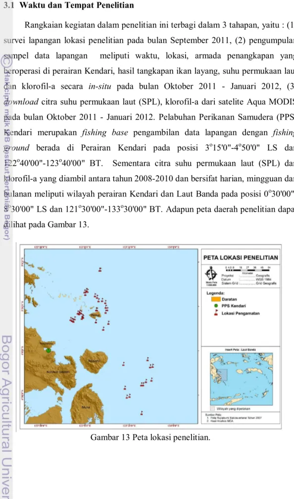 Gambar 13 Peta lokasi penelitian. 