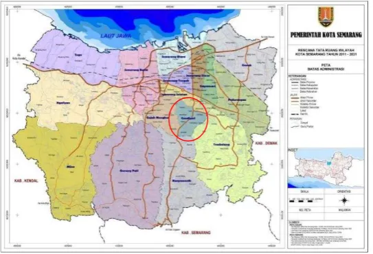 Gambar 3.1 Peta Batas Administrasi Kota Semarang 