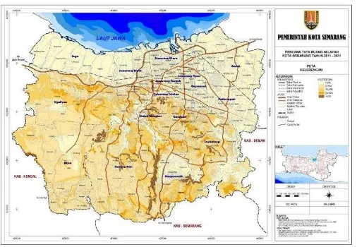 Gambar 3.2 Peta Kelerengan Kota Semarang 