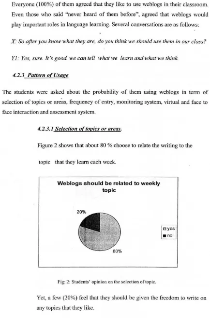Figure 2 shows that about 80 % choose to relate the writing to the 