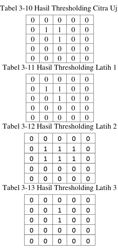 Tabel 3-10 Hasil Thresholding Citra Uji 