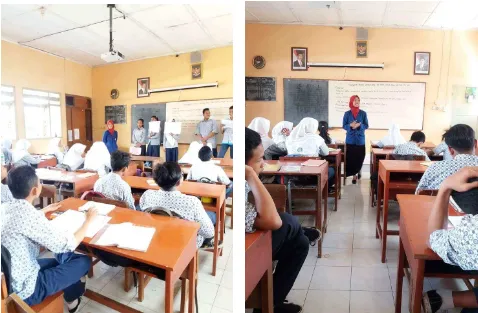 Gambar 10 Praktik Mengajar di Kelas IX E 