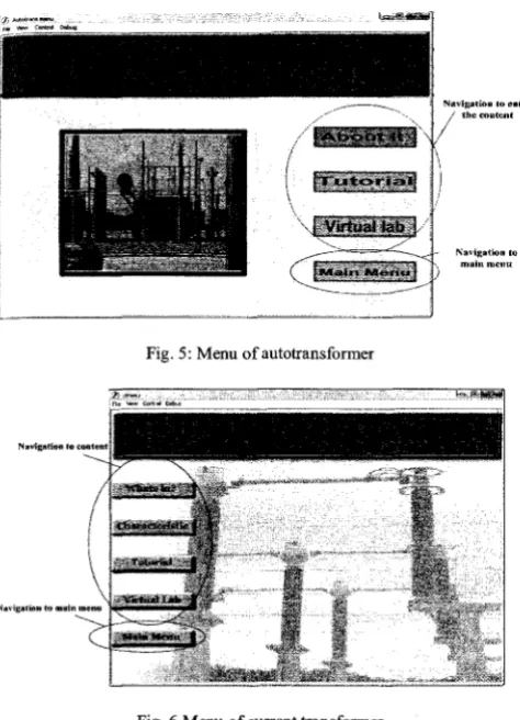 Fig. 5: Menu of autotransformer 