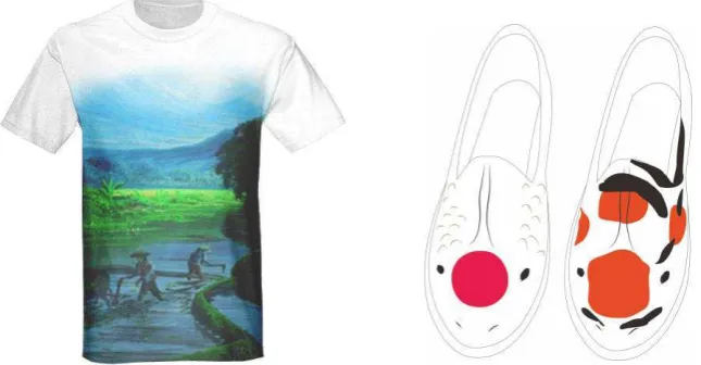 Gambar IV.7:Cinderamata kaos dan sepatu lukis 
