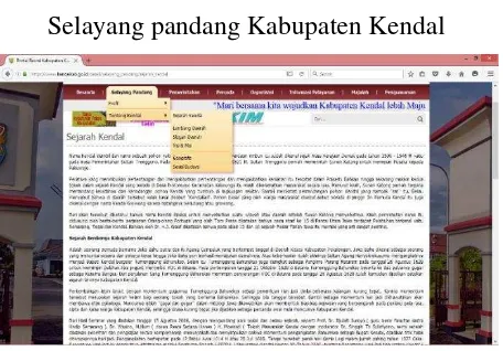 Gambar 10 Link Pemerintahan Website Kabupaten Kendal 