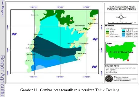 Gambar 10. Grafik parameter arus (cm/det.) perairan Teluk Tamiang  
