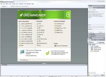 Gambar 2.3  Program Editor HTML Macromedia Dreamweaver 8 