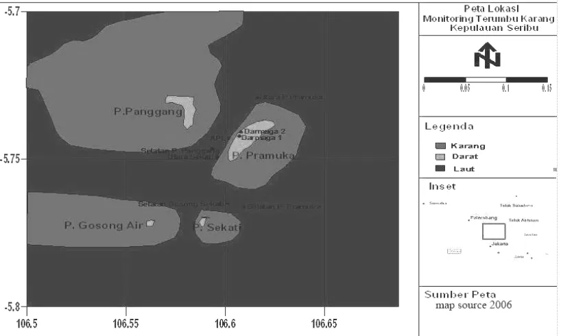Gambar 1 1. Peta Lokasi Pulau Pramuka Kepulauan Seribubu