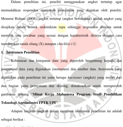 gambaran tentang “Minat Kerja Mahasiswa Program Studi Pendidikan 