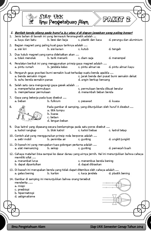 Gambar di samping ini menunjukkan bahwa orang tersebut menderita ..... 