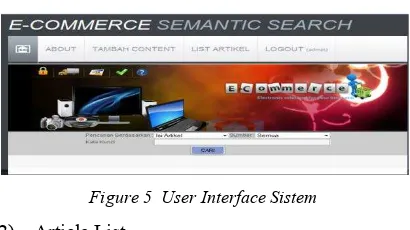 Figure 5  User Interface Sistem 
