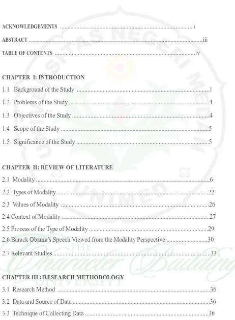 TABLE  OF CONTENTS  ............................................................................................iv 