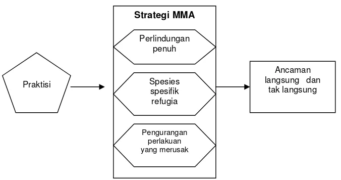 Gambar 3  Pengelompokan alat pencapaian tujuan  dalam strategi MMA                 (Sumber : LMMA 2004)