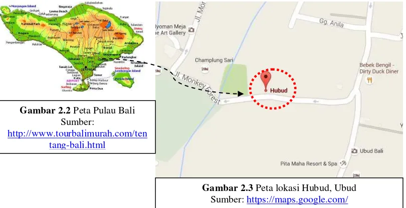 Gambar 2.2 Peta Pulau Bali 