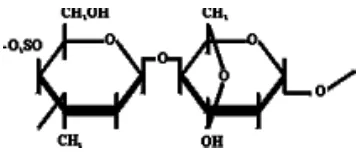 Gambar 5. Struktur kimia iota karaginan  Sumber: Winarno (1996) 