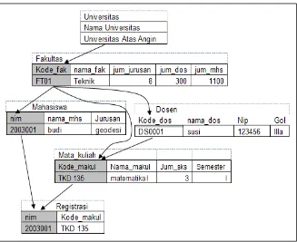 Gambar 8. Model struktur jaringan basis data 