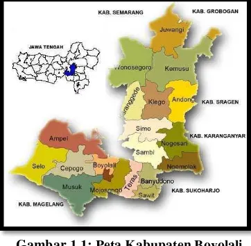 Gambar 1.1: Peta Kabupaten Boyolali 