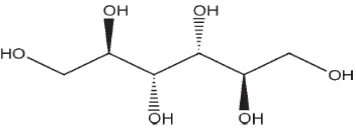 Gambar 1. Struktur molekul manitol 