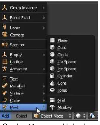 Gambar 11. menu add obyek