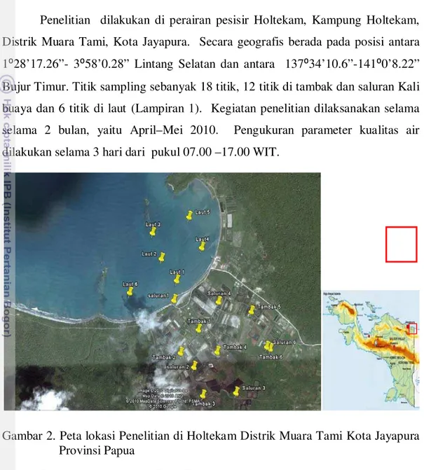 Gambar 2. Peta lokasi Penelitian di Holtekam Distrik Muara Tami Kota Jayapura  Provinsi Papua 