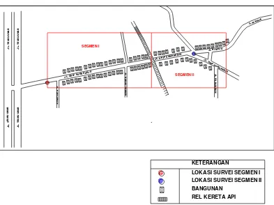 Gambar 1. Denah Lokasi Survei Segmen I dan Segmen II 