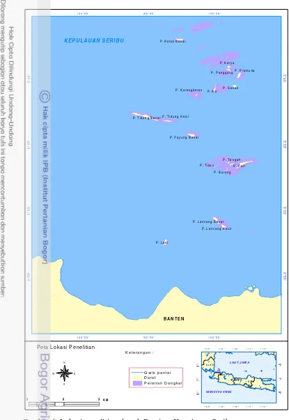 Gambar 6  Lokasi penelitian daerah Perairan Kepulauan Seribu 