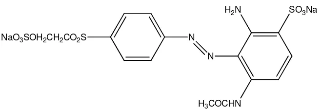Gambar 2. Struktur kimia remazol golden yellow RNL.