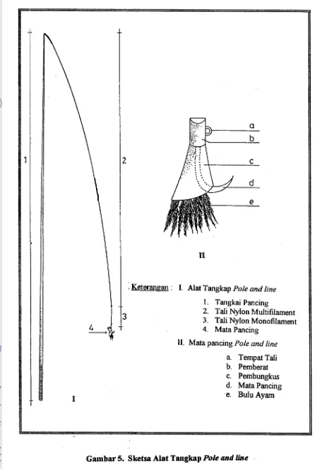 Gambar 5. Sketsa Alat Tangkap Pole and line 