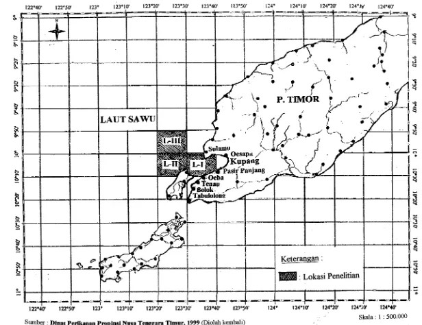 Gambar 8. Peta Lokasi Penelitian - Laut Sawu, Nusa Tenggara Timur 