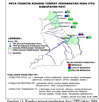 Gambar 13  Kondisi tempat pendaratan ikan (TPI) tahun 2004. 