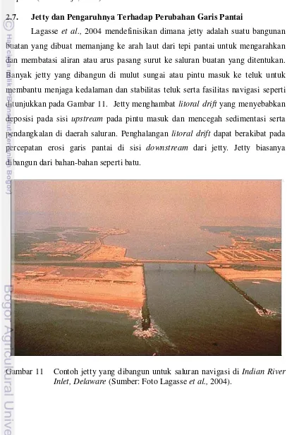 Gambar 11  Contoh jetty yang dibangun untuk saluran navigasi di Indian River 