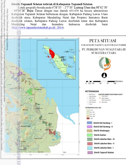 Gambar 6. Lokasi Penelitian di Wilayah PTPN-III 