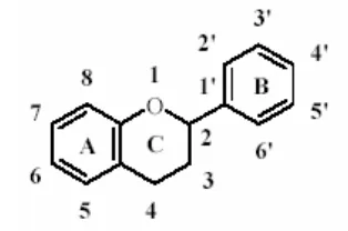 Gambar 3. Struktur flavonoid (Markham, 1988) 