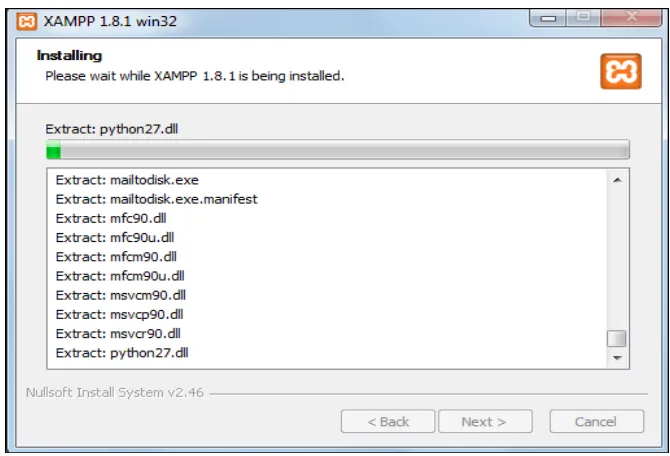 Gambar 5.3 Tampilan penyimpanan file Xampp 