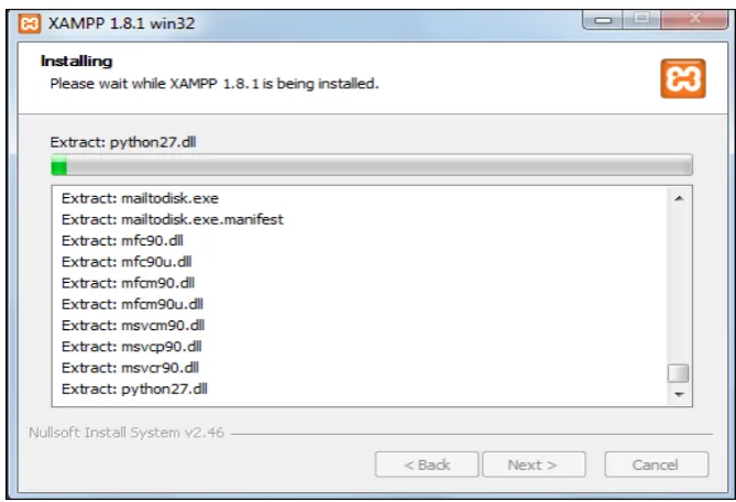 Gambar 5.3 Tampilan penyimpanan file Xampp 